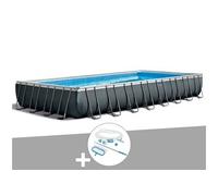 Kit piscine tubulaire Intex Ultra XTR Frame rectangulaire 9,75 x 4,88 x 1,32 m + Kit d'entretien