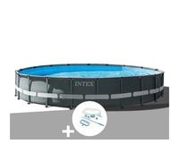 Kit piscine tubulaire Intex Ultra XTR Frame ronde 6,10 x 1,22 m + Kit d'entretien