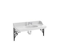 Pack plan vasque suspendu 3 trous Cléo 1889 + mélangeur croisillon chromé + siphon chromé