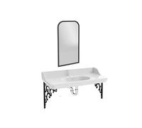 Pack plan vasque suspendu 3 trous Cléo 1889 + miroir + siphon chromé