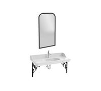 Pack plan vasque suspendu Cléo 1889 + miroir + robinet chromé + siphon chromé