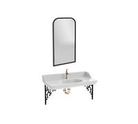 Pack plan vasque suspendu Cléo 1890 + miroir + robinet or + siphon or