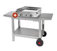 Pack Plancha électrique 2 feux Krampouz Design Double + Chariot