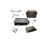 Pack plancha électrique PLANCHAELEC CLASSIC 600 CARBON - CHARIOT ODEON 600 Inox G