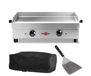 Pack Plancha électrique inox Krampouz Samba + Housse + Spatule
