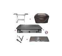 Pack plancha électrique PLANCHAELEC LUX 830 INOX - CHARIOT ODEON 830 inox G