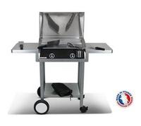 Pack plancha électrique PLANCHAELEC LUX 600 CARBON - CHARIOT MONCEAU inox G