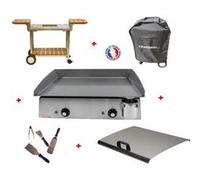 Pack plancha électrique Lux 600 Inox - Chariot Elysée 601 Planchaelec