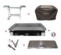 Pack plancha électrique PLANCHAELEC LUX 830 CARBON - CHARIOT ODEON 830 inox G
