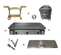 Pack plancha électrique PLANCHAELEC LUX 830 INOX - CHARIOT ELYSEE 830 inox G