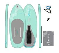 Pack Planche de Wingfoil Gonflable HANA Premium | Technologie Fusion-Stitch & Platine Full Carbone | Haute Rigidité & Performance | Leash de Ceinture Inclus (6'3)