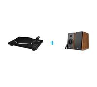 Pack platine vinyle JVC AL-F76B + 2 enceintes amplifiées EDIFIER R2000DB CHENE Vinyle