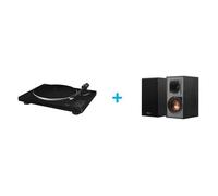 Pack platine vinyle JVC AL-F76B + 2 enceintes amplifiées KLIPSCH R-41 PM BLACK Vinyle