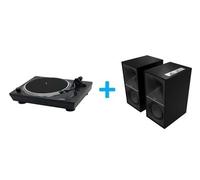 Pack platine vinyle JVC AL-F85B + 2 enceintes amplifiées Klipsch The Sevens Noir Vinyle