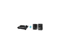 PACK PLATINE VINYLE JVC AL F85B + 2 ENCEINTES AMPLIFIÉES TRIANGLE LN01A NOIR