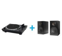 Pack platine vinyle JVC AL-F85B + 2 enceintes amplifiées Triangle LN01A Noir Vinyle