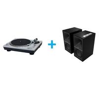 Pack platine vinyle JVC AL-F85S + 2 enceintes amplifiées Klipsch The Sevens Noir Vinyle