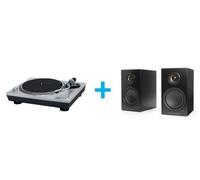 Pack platine vinyle JVC AL-F85S + 2 enceintes amplifiées Triangle LN01A Noir Vinyle