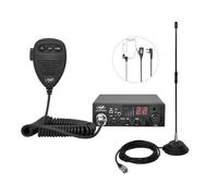 Pack PNI Radio Escort HP 8001L ASQ, 4W, 12V, 40 canaux + Antenne CB Extra 40 avec Aimant Inclus, Longueur 45 cm, 30W