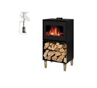 Pack Poêle à bois ANDREA 10 bûches 50cm + Kit Conduit 150 -