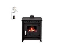 Pack Poêle à bois LYA 12 bûches 45cm + Kit Conduit 150 - Acier