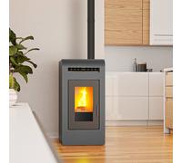 Pack poêle à granulés canalisable Cayenne - Pack complet Bofill Noir 16 kW