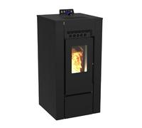Pack Poêle à granules étanche LVZ ALEXA 9 + Kit Conduit sortie Ventouse - Noir