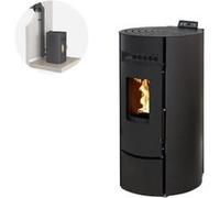 INTERSTOVES - Pack INTERSTOVES Poêle à granules LEANDRO 9 Etanche + Kit Conduit Ventouse (sortie façade) - Noir