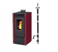 Pack Poêle à granules Interstoves MARINA 11 Étanche + Kit Conduit Vertical 80/125 -