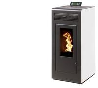 INTERSTOVES - Pack INTERSTOVES Poêle à granules MARINA 11 Etanche sortie Concentrique sur le dessus + Kit Conduit Ventouse (sortie façade) - Blanc