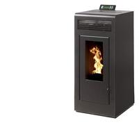 INTERSTOVES - Pack INTERSTOVES Poêle à granules MARINA 13 Etanche sortie Concentrique sur le dessus + Kit Conduit Ventouse (sortie façade) - Noir