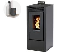 Pack Poêle à granules Interstoves MARINA 14 Etanche Canalisable + Kit Conduit Ventouse (sortie façade) -