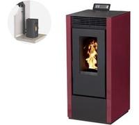 INTERSTOVES - Pack INTERSTOVES Poêle à granules MARINA 14 Etanche Canalisable + Kit Conduit Ventouse (sortie façade) - Bordeaux