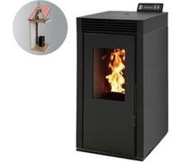 Pack Poêle à granules Interstoves MARINA 6 Etanche + Kit Conduit Vertical 80/125 - Noir G