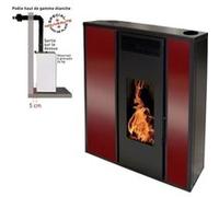 Pack Poêle à granules Interstoves TESSA 10 Etanche sortie Concentrique sur le dessus + Kit Conduit Ventouse (sortie façade) -