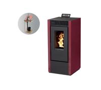 Poêle à granulés et pellets Interstoves Pack poêle à granules marina 8 kw etanche blanc + kit conduit ventouse + wifi