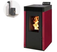 Pack Poêle à granules MARINA 6KW Etanche + Kit Conduit Ventouse (sortie façade) - Bordeaux