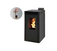 Pack Poêle à Granulés Marina 8 Etanche + Kit Conduit Double Flux Vertical Ø80/125 -