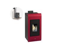 INTERSTOVES - Pack INTERSTOVES Poêle à granulés ZARA 9 Etanche + Kit Conduit Ventouse (sortie façade) - Bordeaux