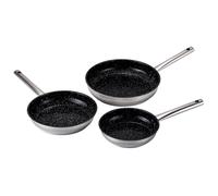 Pack poêle inox KitchenPro 20/24/28cm Venteo
