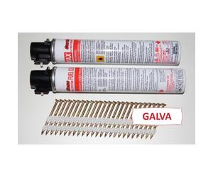 Pack Pointes 20° GALVA TORSADEES 3.1x80 boite de 2000 AVEC gaz