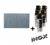 Pack pointes Mini-Brads 15 mm Inox 18GA + Gaz