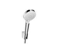 Pack pommeau de douche rond 2 jets Crometta Vario + flexible Isiflex 160 cm + support chromé