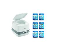 pack thetford toilette portable 100poucent autonome 12 litres 6x15 sachets traitement des mati Blanc