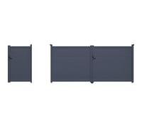 Pack portail + portillon Marc - Gris