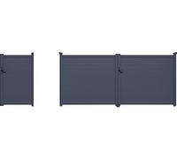 Pack portail + portillon "Marc" - Gris