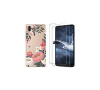 Pack pour Huawei P20 - Coque Souple Transparente Anti Choc +2 Films écran en Verre trempé résistant Anti Explosion d'écran