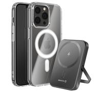 Pack MagSafe pour iPhone 13 Pro avec Coque Bi-matière et Powerbank 5000 mAh Swissten Transparent