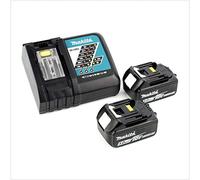 Makita Kit avec 2x Batteries Makita BL 1850 18 V 5,0 Ah Li-Ion + Chargeur rapide DC 18 RC