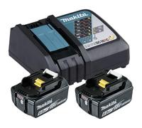 Makita Kit batteries 18V 2 x 6,0 Ah Li-Ion battere et un chargeur - 199480-6